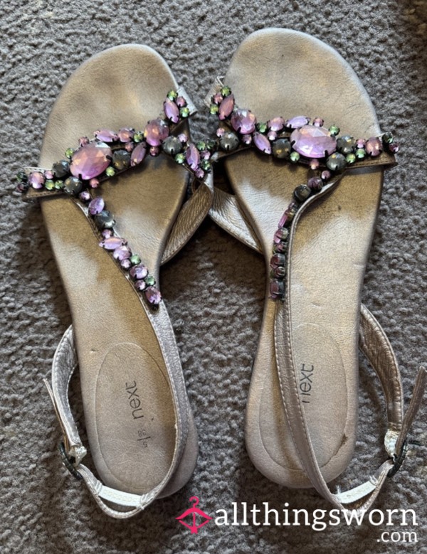 Dirty Worn Flat Sandals