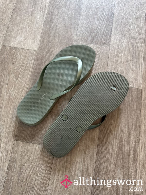 Dirty Worn Flip Flops