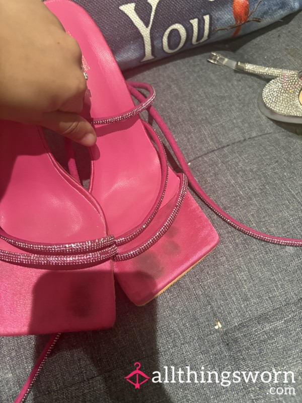 Pretty In Filth – Pink Heels With My Dirty Toe Prints 👠