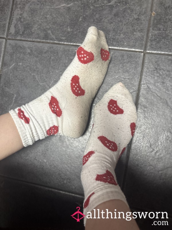 Dirty Worn Mushroom Socks