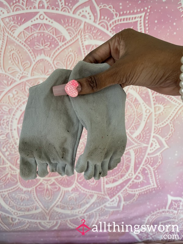 Dirty Worn Toe Socks
