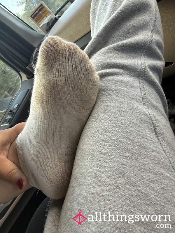 Dirty Worn Work Ankle Socks