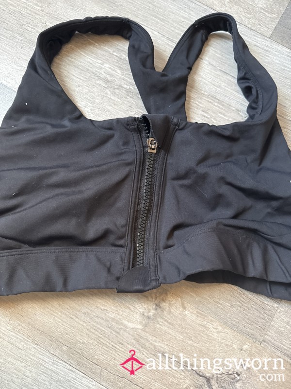 Dirty Zip Front Sports Bra