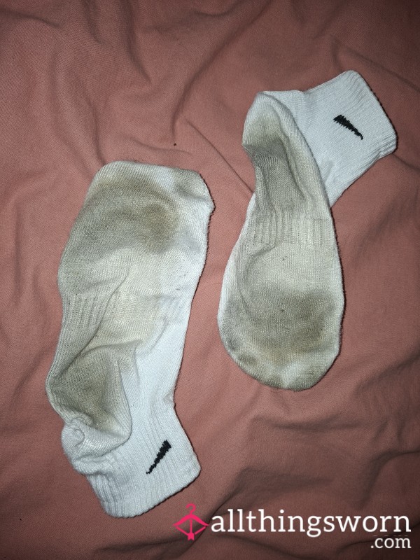 Dirty/Stinky Work Nike White Ankle Socks🥵|3 Workdays