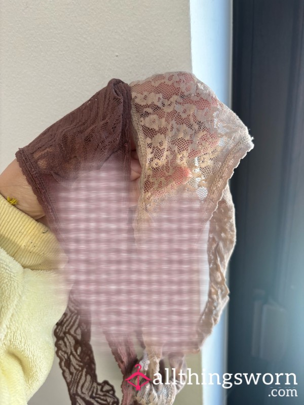 Discharge Bleached Thongs