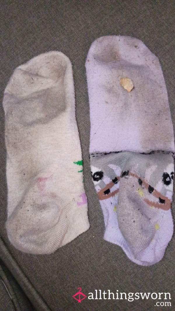 Disgusting, Filthy, Ankle Socks Worn A Full 60 Hours