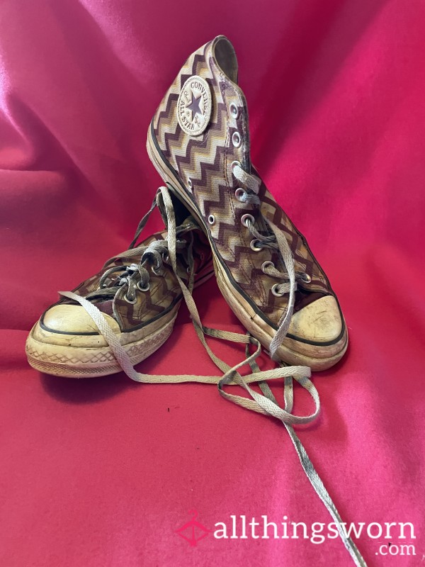 Disgusting Patterned High Top Converse Size 11