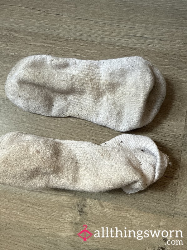 Disgusting White Ankle Socks