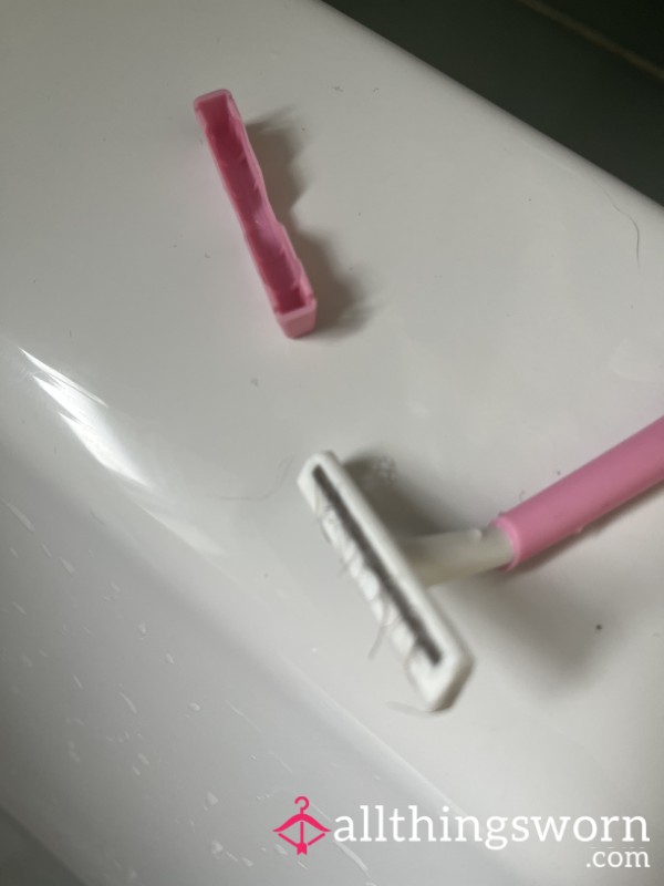 Disposal Razor Full Of Armpit Hair