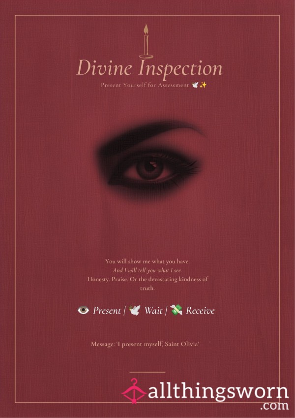 Divine Inspection – Present Yourself For Saint Olivia's A**essment 🕊️✨💸