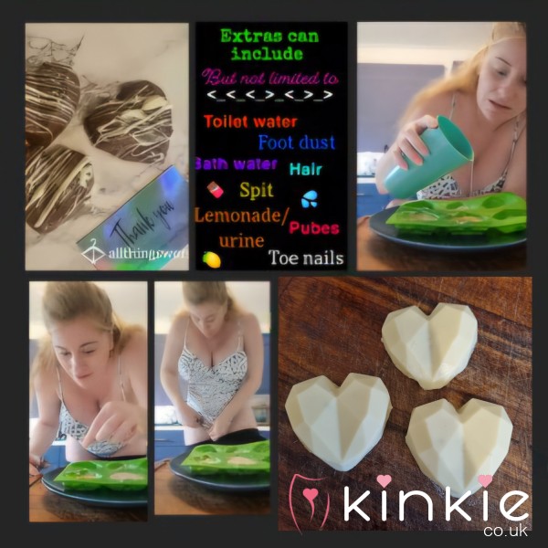 Do You Have A Sweet Tooth ? Home Made Hearts With Naughty Extra Ingredients You Pick Which One. 🍋👣😽💦