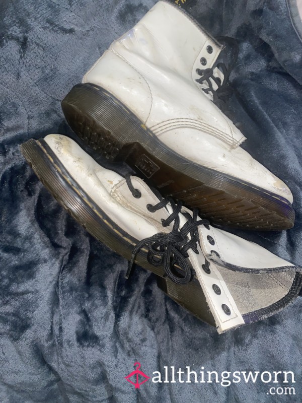 Doc Martin White Boots 13 Years Old
