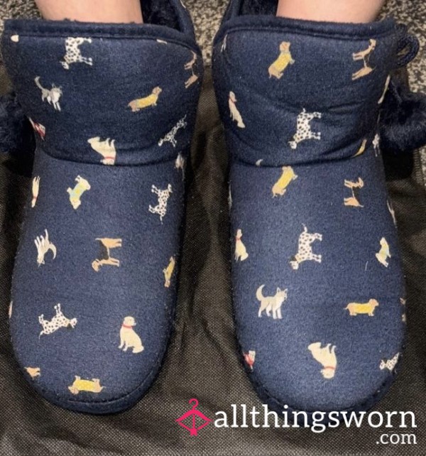 Dog Print Boot Slippers 🐾🐶🐕