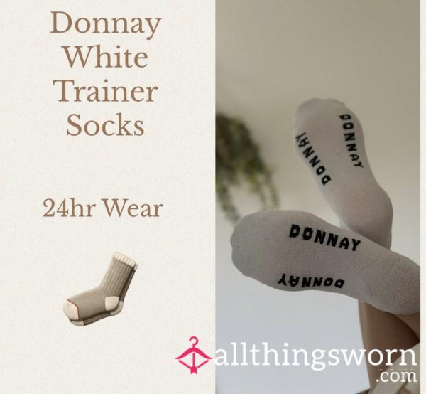 Donnay White Trainer Socks