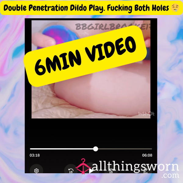 Double Penetration Di**o Play. F**king Both Holes 🤤