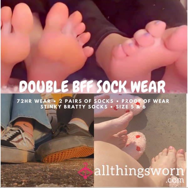 🧦👱🏻‍♀️💁🏻‍♀️ Double 72hr Sock Wear With My Best Friend ♡ 2 Pairs ♡ Size 5 & 6 ♡ Longer Wears Up To 2 Months Available ♡ FREE UK POSTAGE 🇬🇧 International Shipping Available