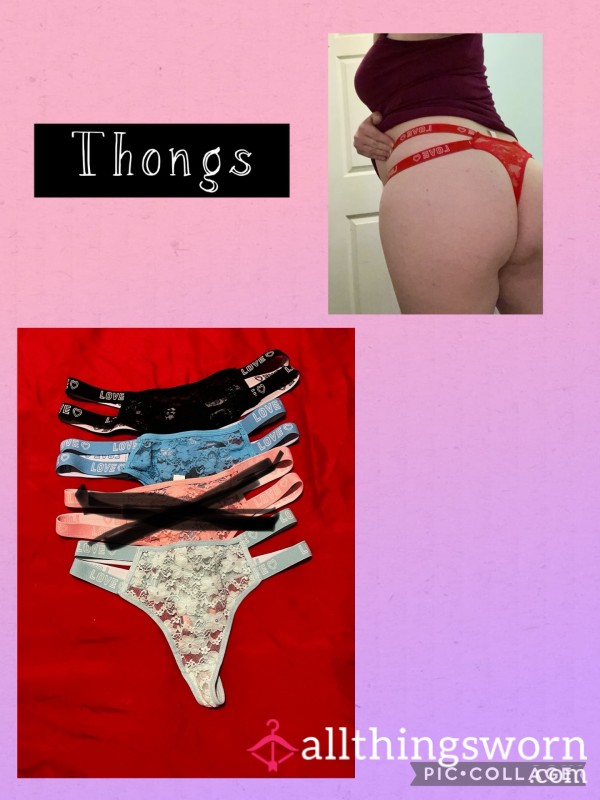 Double Strap Lace Thong