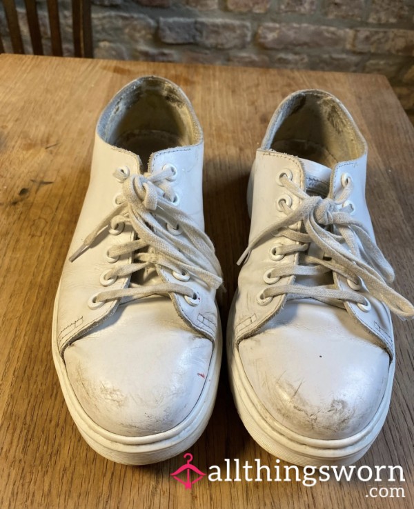 Dr Martens White Low Boots WELLWORN🩷|Dirty|Smelly|Wellworn
