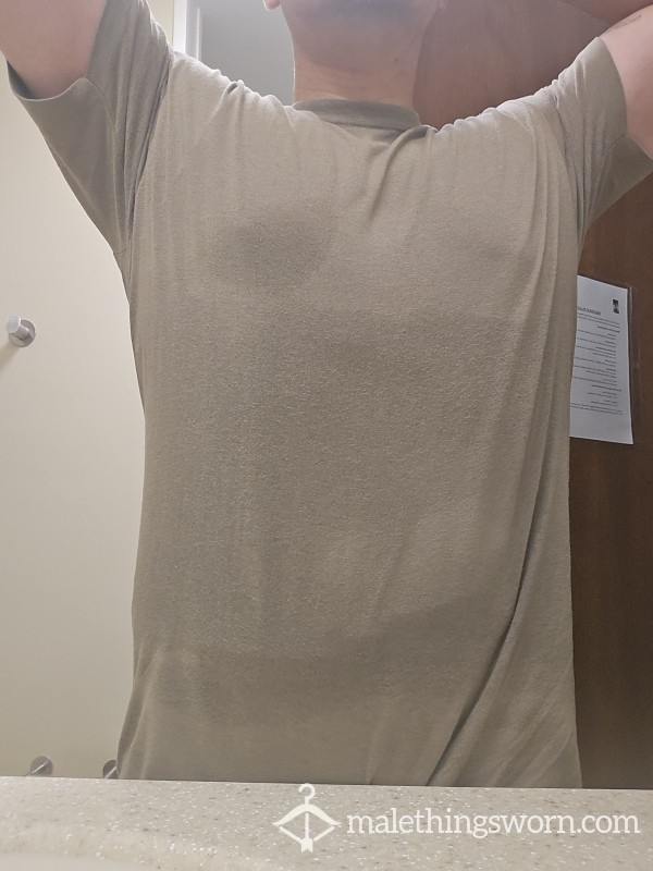 Drenched And Soaked With Sweat Military Under Shirt