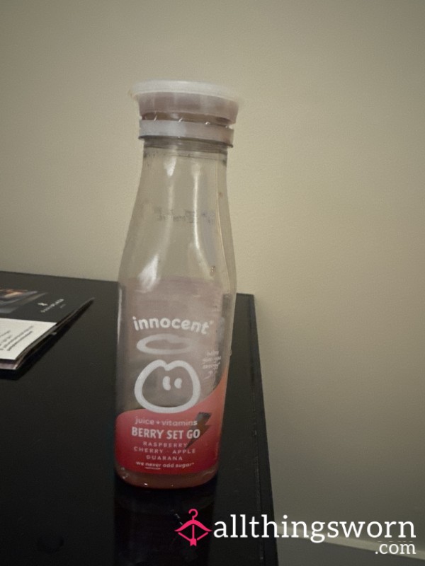 Drink Bottle With Sp*t Juice At The Bottom