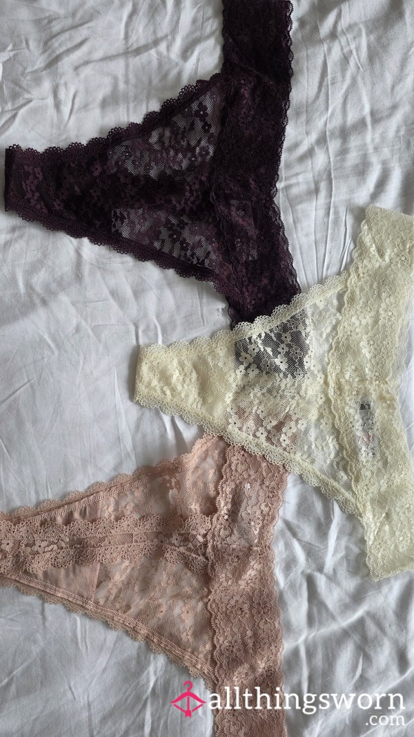 Dripping Lace Thongs 24 Hour Wear