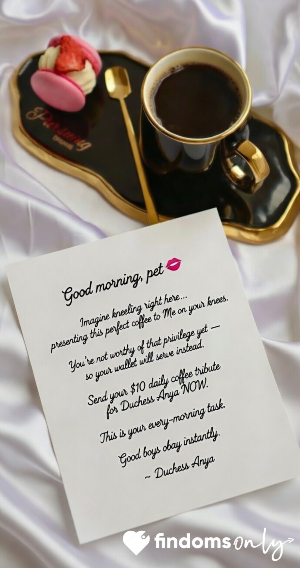 Duchess Anya’s Morning Coffee Tribute ☕💸