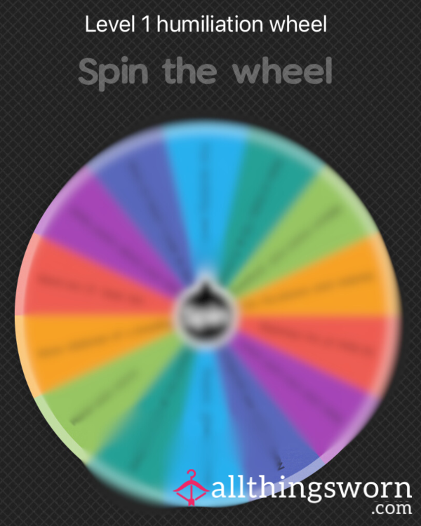 Dummie Level Humiliation Task Wheel