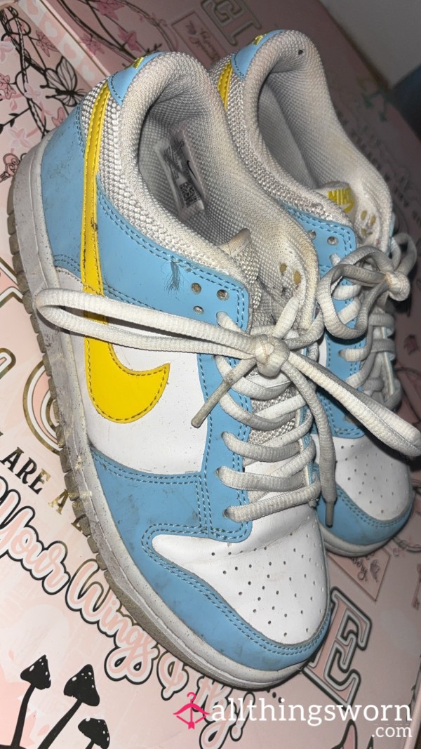 💛🩵🤍 Dunks Sneakers🤍🩵💛