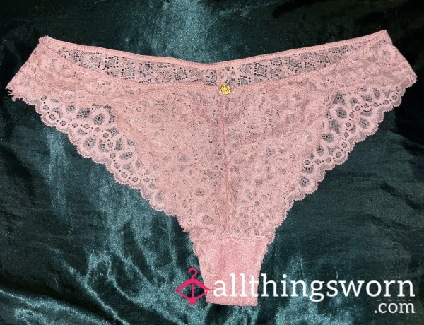 Dusty Pink, Lace Brazilian Panty