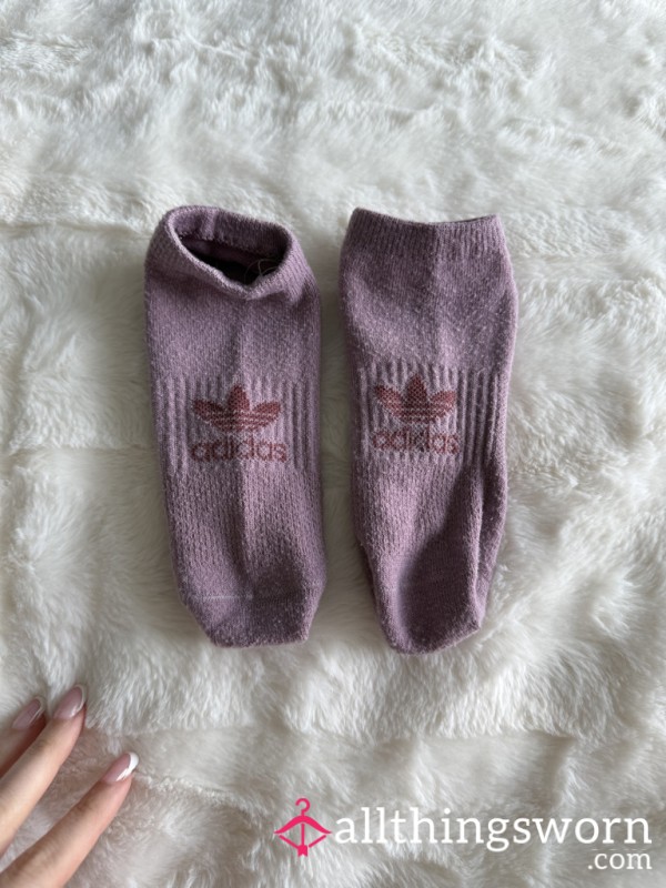 Dusty Rose Adidas Ankle Socks