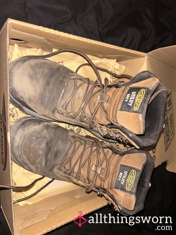 Dusty Worn Steel Toes After Factory Shifts 😵‍💫