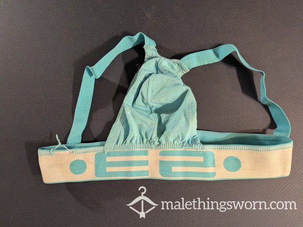 “E2 Aqua Blue Jockstrap – Used During Real Workouts”