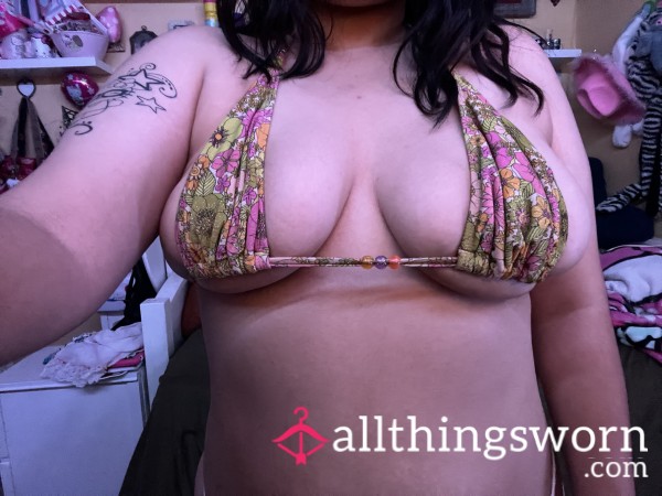 Earthy Flor*l Print Bikini Top