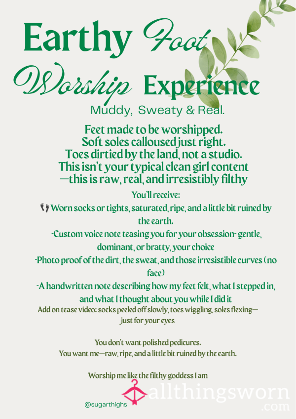 Earthy Foot Worship Experience 🌱