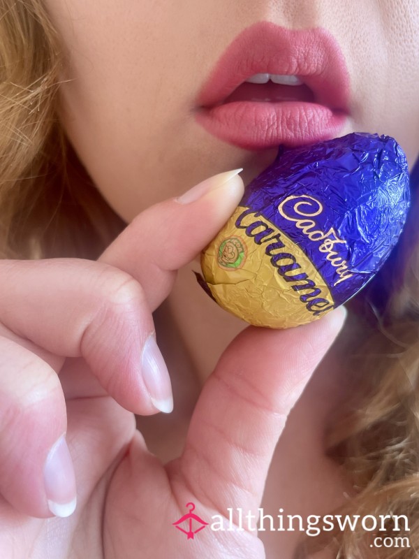 Easter Special - Caramel Crème Egg: Watch Me Lick, Suck And Chew 😋