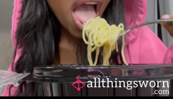Eat Dinner With Me ASMR Noodles And Shrimp