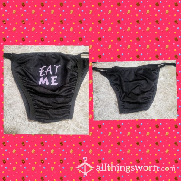 "Eat Me" String Bikini Panty 😈 (Custom Wear)