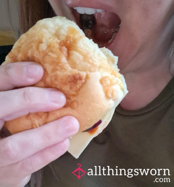 Eating A Burger!