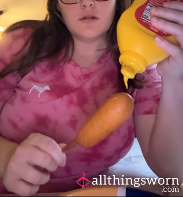 Eating A Corndog