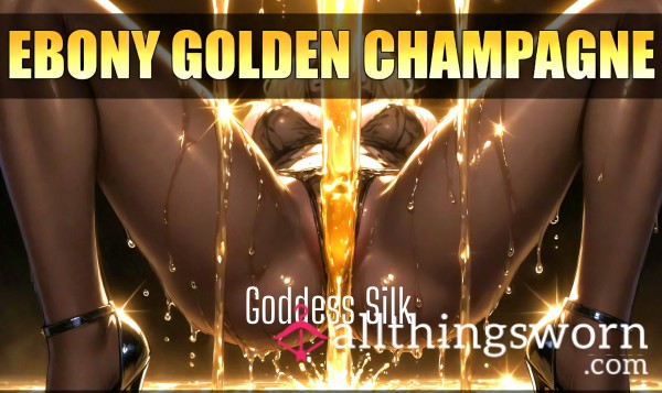 EBONY Golden Champagne For TOILET SLAVES-POV