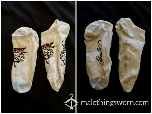 Ed Hardy Socks, Worn For Work & Very Sweaty