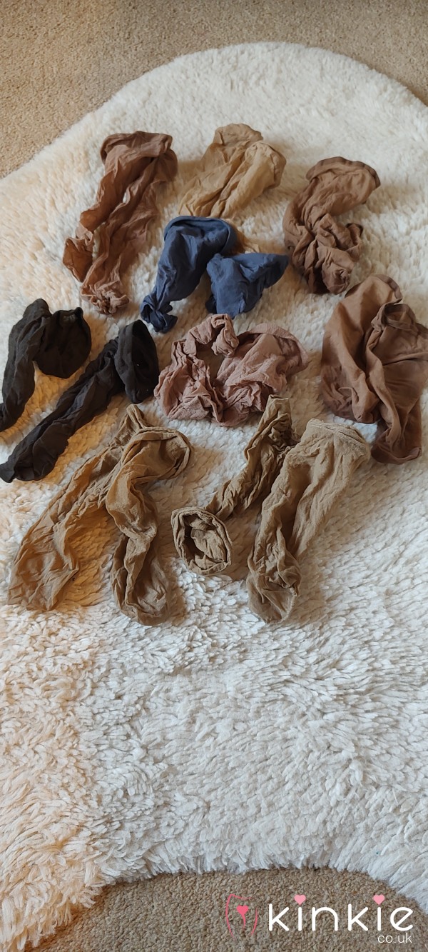 Eight Pairs Of Worn Ankle Highs, Special Price.