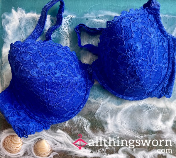Electric Blue 36DD Used Bra