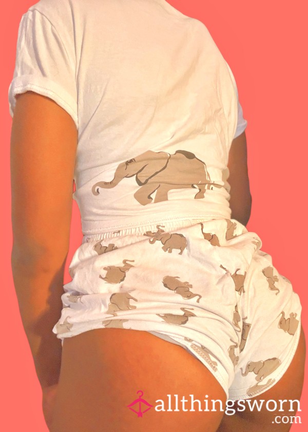Elephant Matching Sleepwear Pajama Set