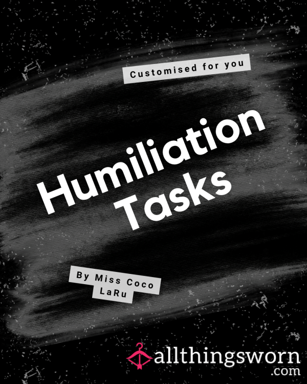Embark On A Journey Of Humiliation 😈Humiliation Tasks😈
