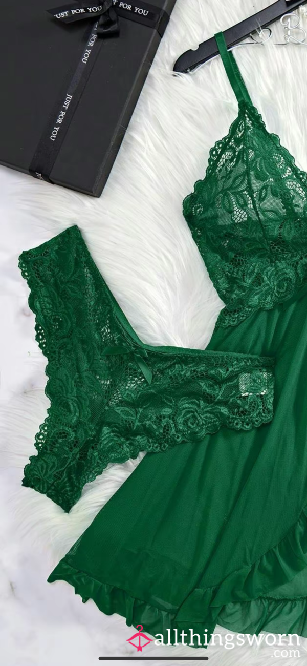 Emerald Green Lace French Panties