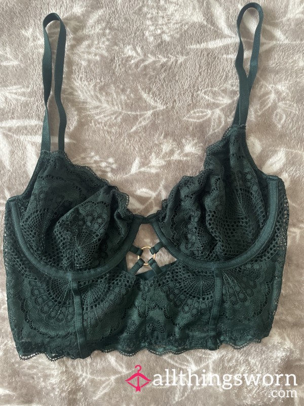 Emerald Green S**y Longline Corset Bra 💚