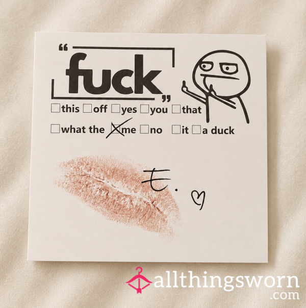 Emma's Kissy F**k-note