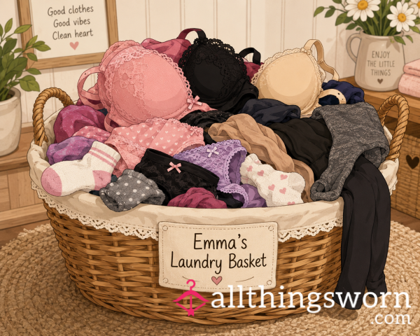 🧺 Emma’s Laundry Basket Lucky Dip - Knickers, Socks & Bras 🧺