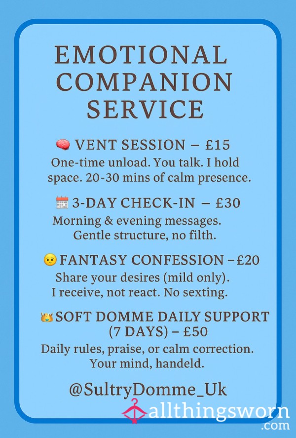 Emotional Companion Service (No S**ting)